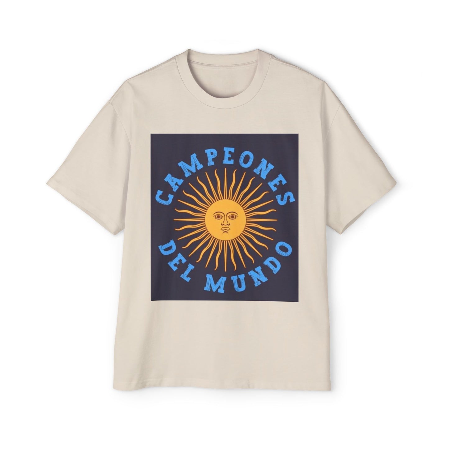 Soccer Champion Tee —Argentina  "Campeones del Mundo" Sun Front & GOAT 10 Back