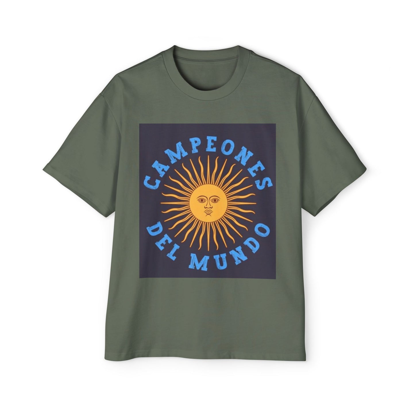 Soccer Champion Tee —Argentina  "Campeones del Mundo" Sun Front & GOAT 10 Back