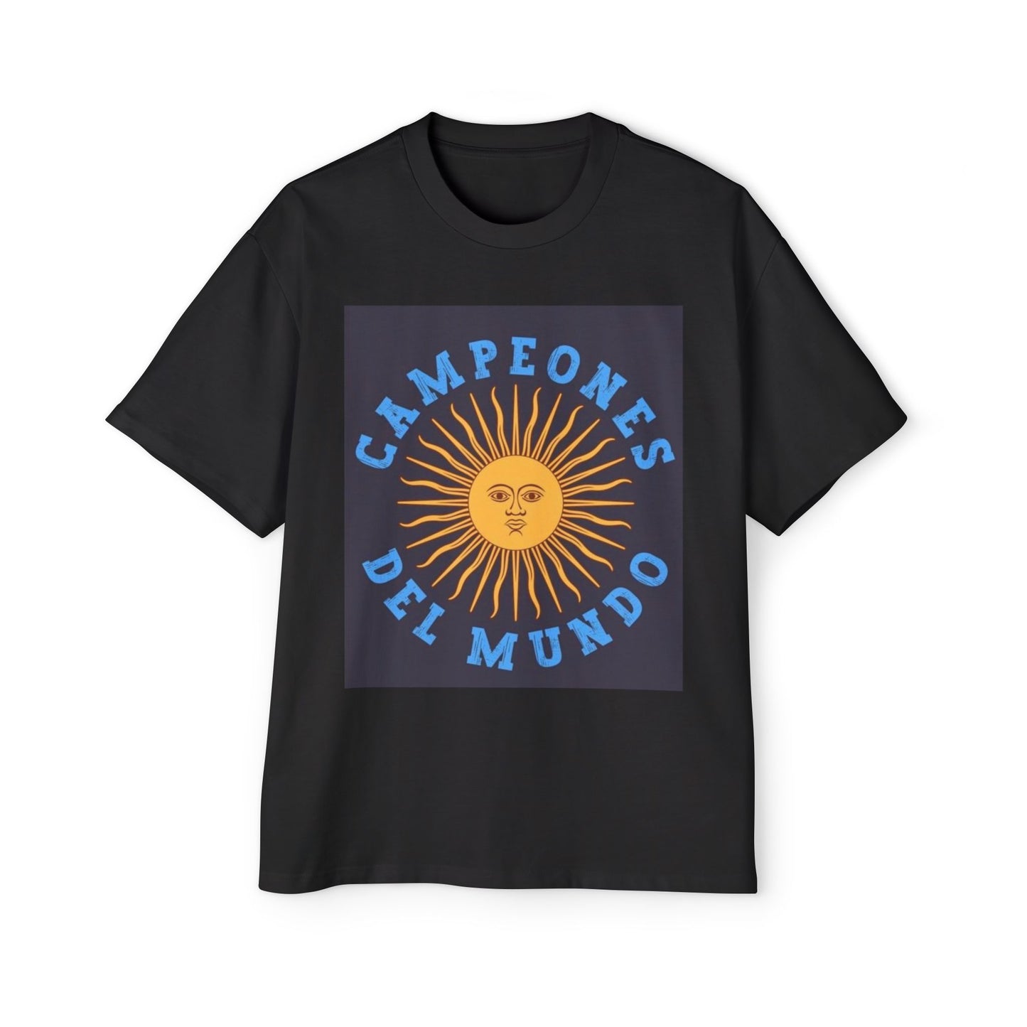 Soccer Champion Tee —Argentina  "Campeones del Mundo" Sun Front & GOAT 10 Back