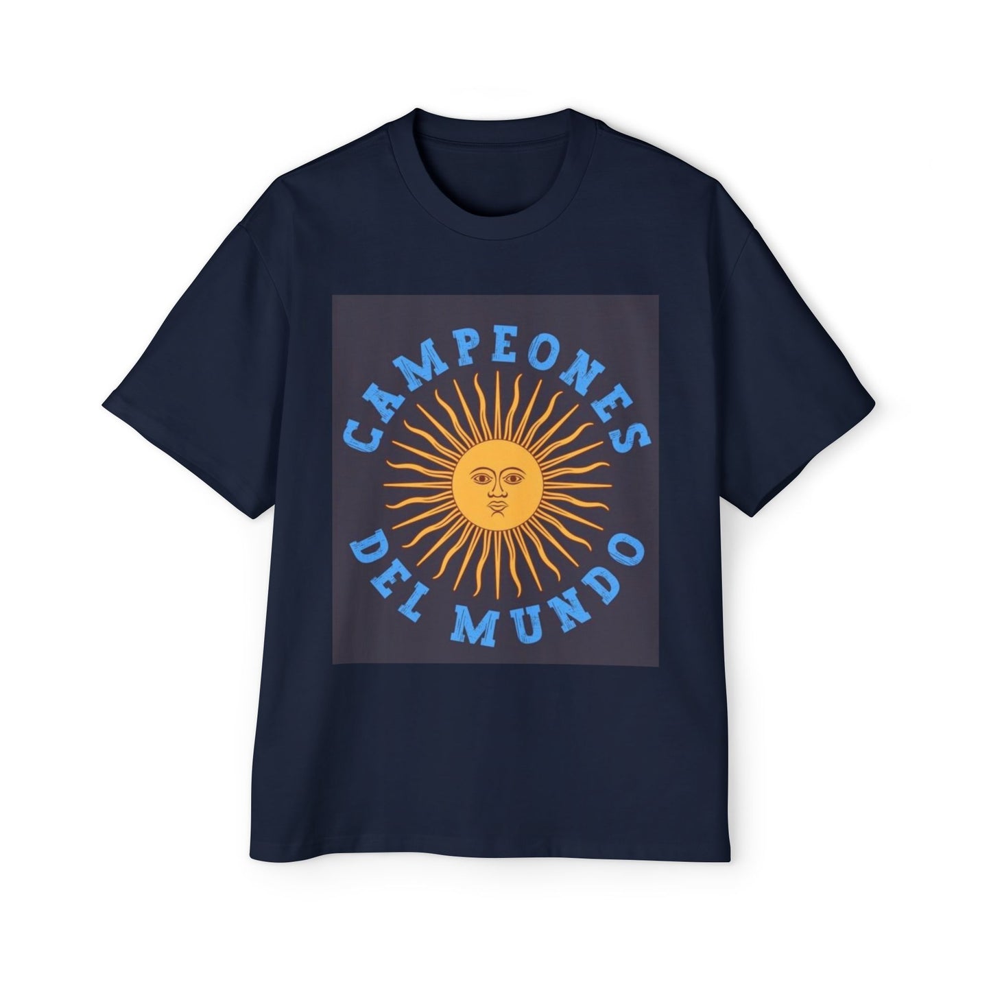 Soccer Champion Tee —Argentina  "Campeones del Mundo" Sun Front & GOAT 10 Back